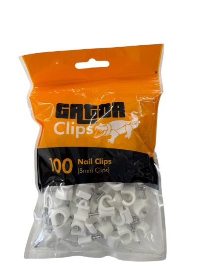Picture of Gator Nail in Pipe Clip 8mm - Pack of 100