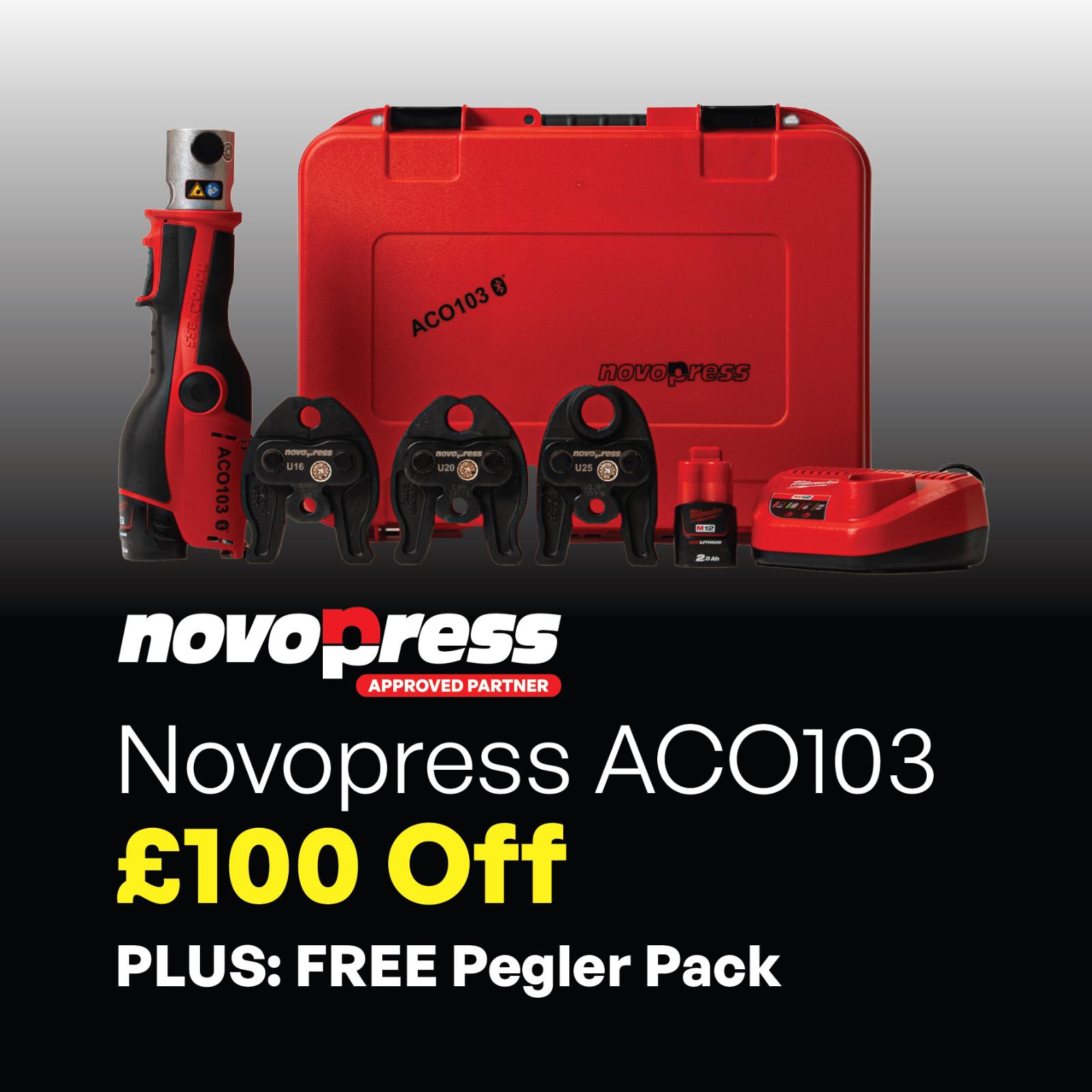 Novopress ACO103 | Profile-M | Incl. 3 Jaws - £100 off and get a FREE Pegler Xpress Fittings Pack