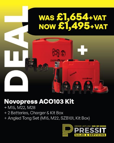 Picture of Novopress ACO103 | Profile-M | Incl. 3 Jaws and Novopress Angled Jaw Set M15, M22